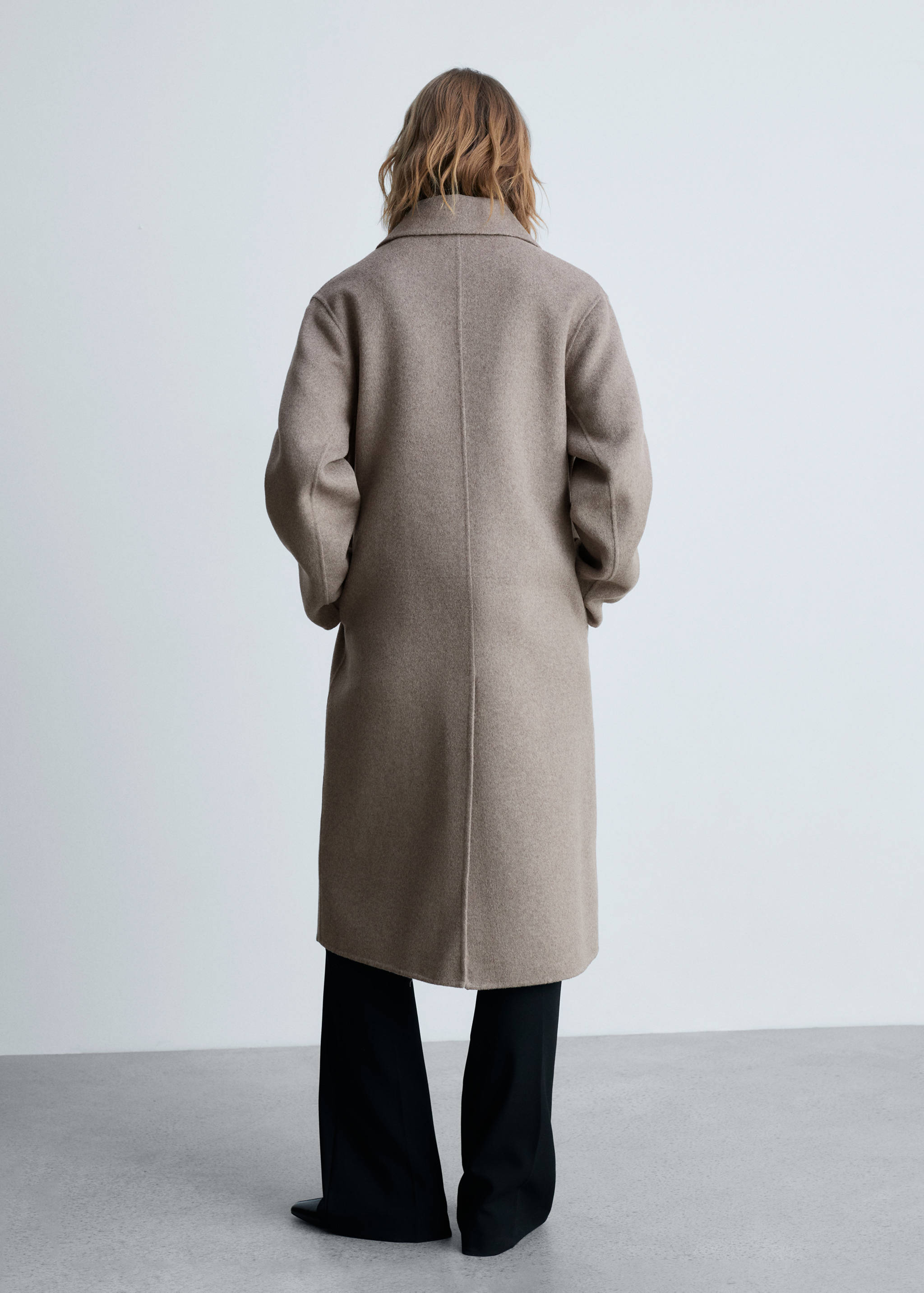 Oversize handmade long coat - Reverse of the article