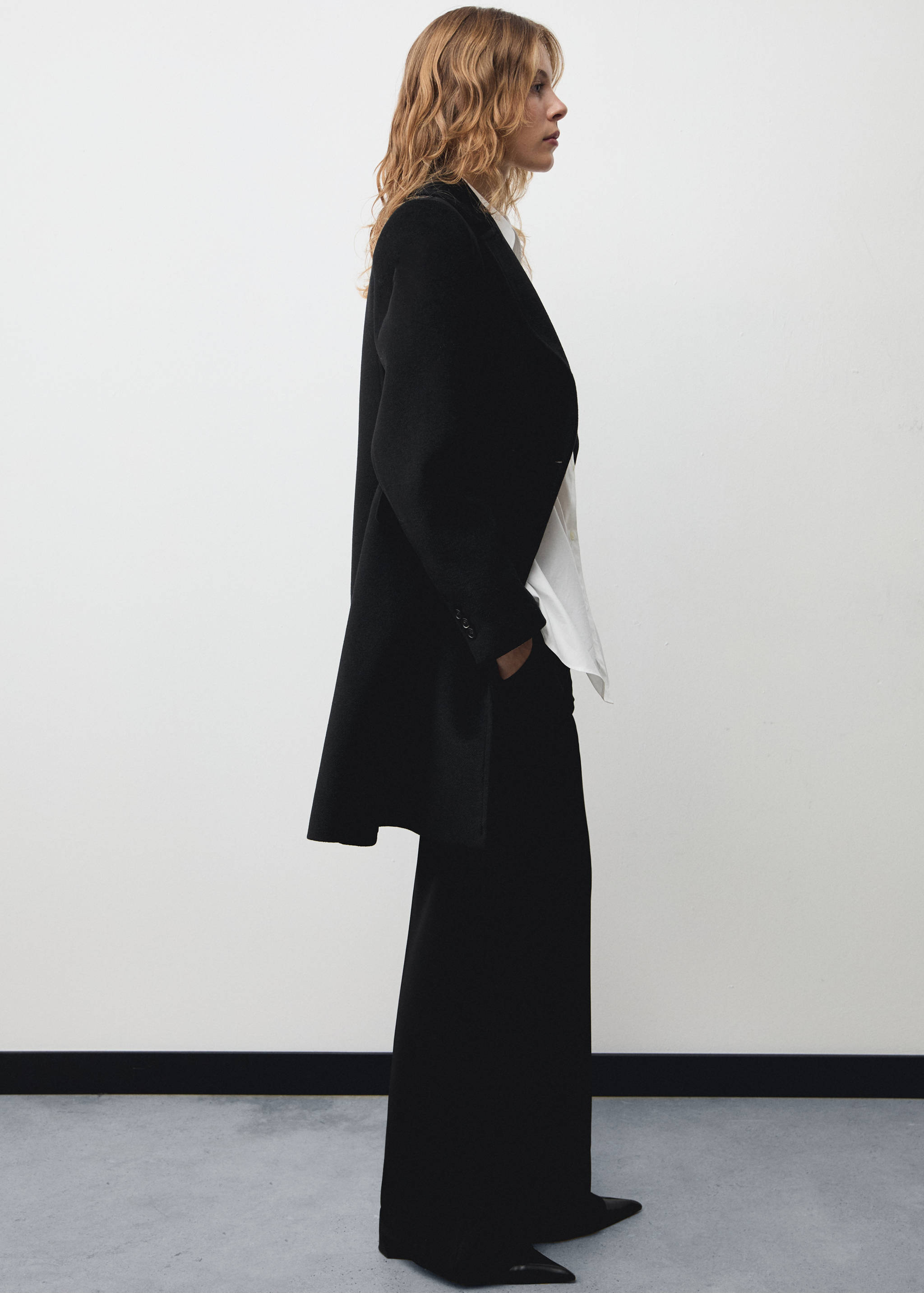 Double-breasted midi wool coat - Details of the article 2