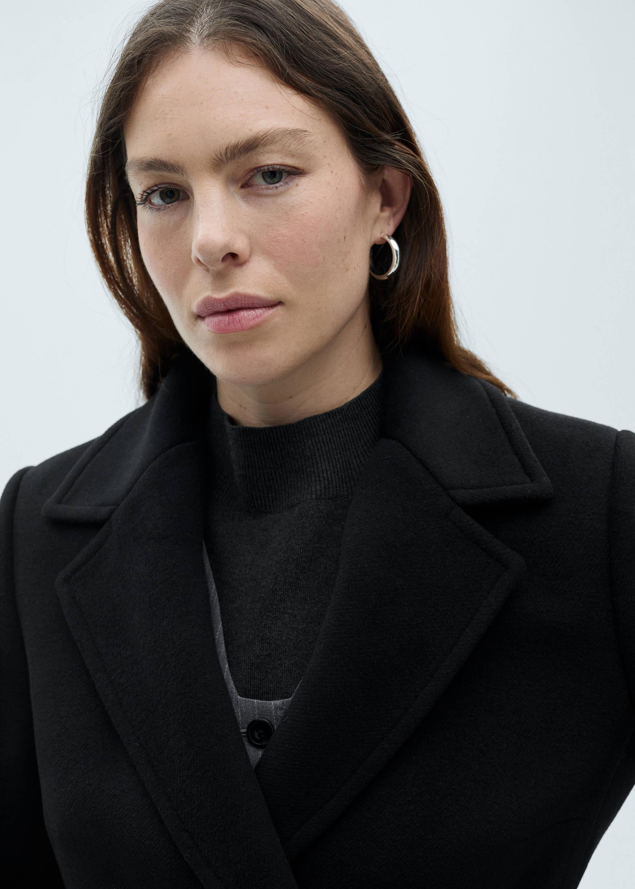 Double-breasted midi wool coat - Details of the article 4