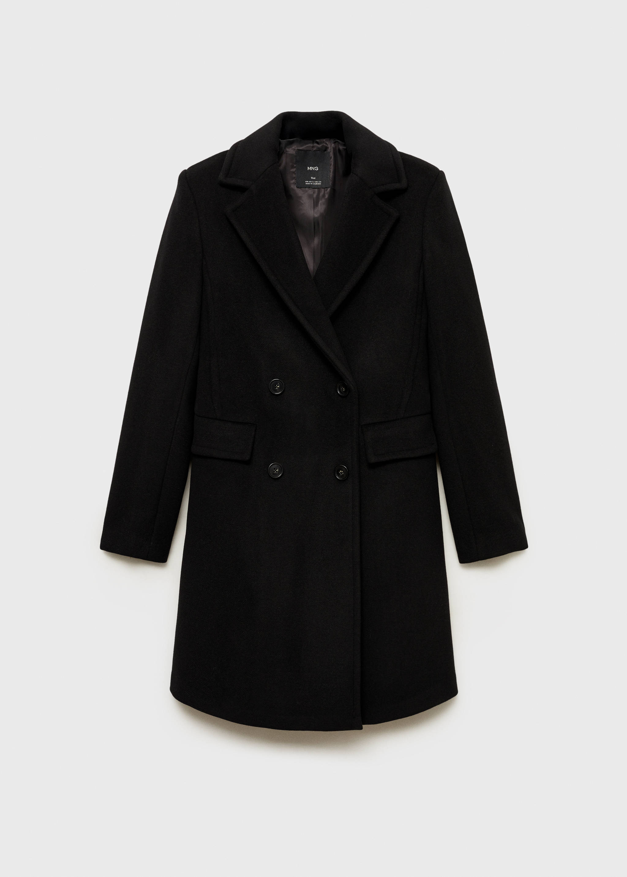 Double-breasted midi wool coat - Article without model