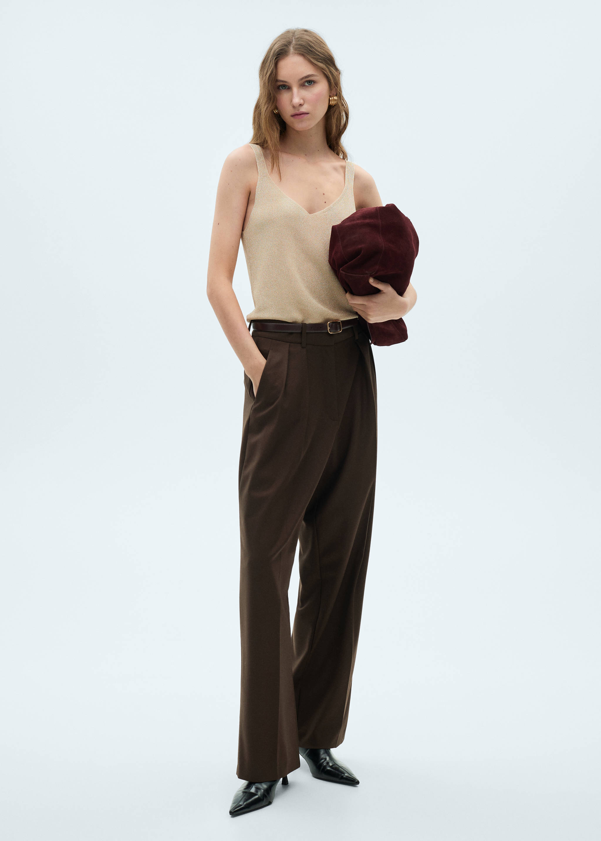 Lurex knitted top - General plane