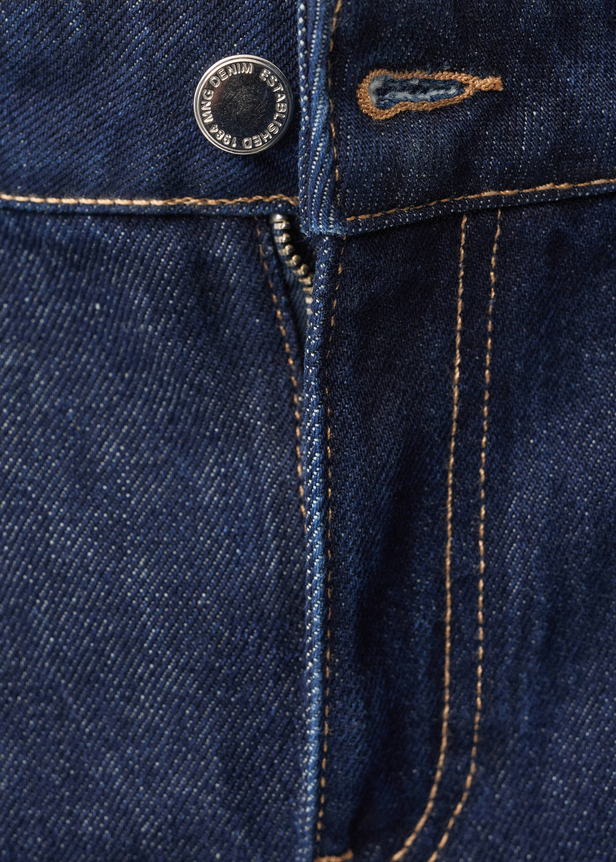Rinse-wash wide leg jeans with pleats - Details of the article 8