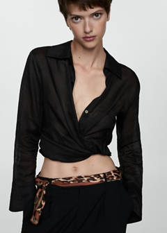 Leopard printed scarf — Brown 1