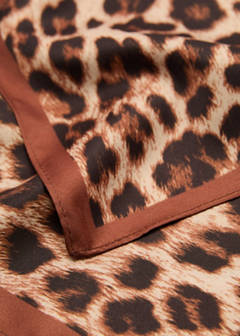 Leopard printed scarf — Brown 3