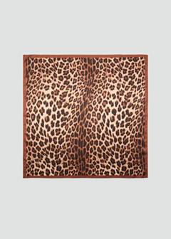 Leopard printed scarf — Brown 2