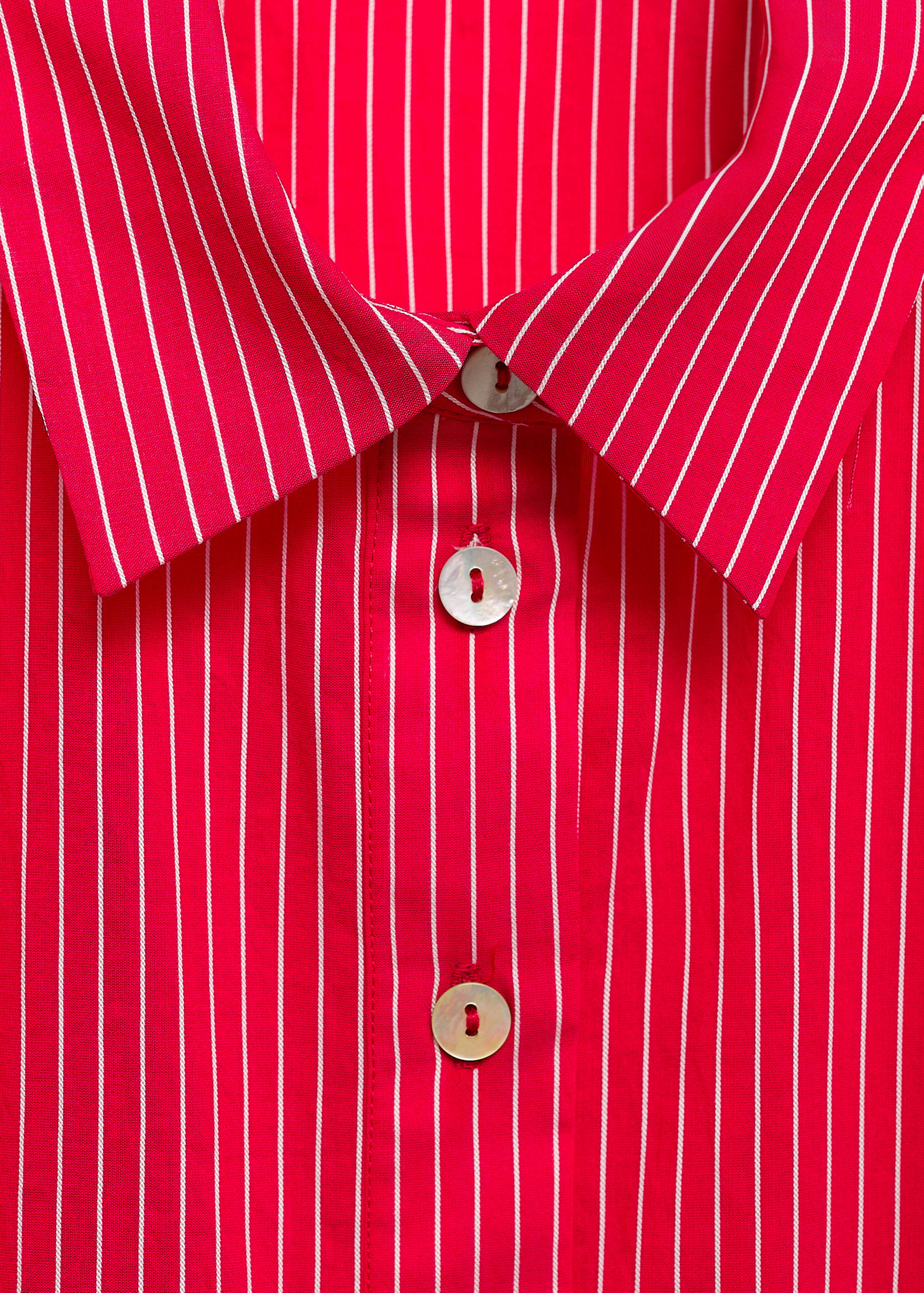 Striped cotton shirt dress - Details of the article 8