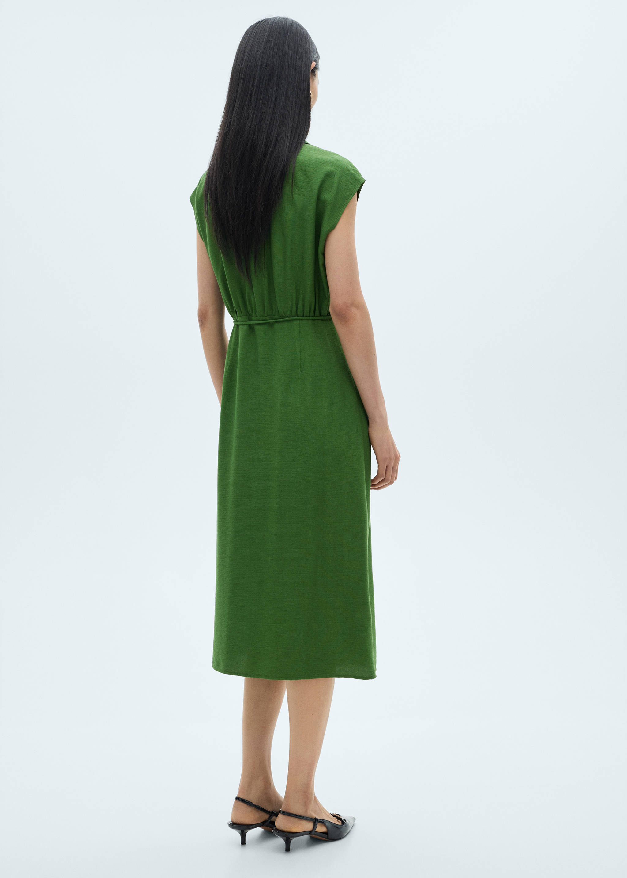 Vestido camisero lazo - Reverso del artículo