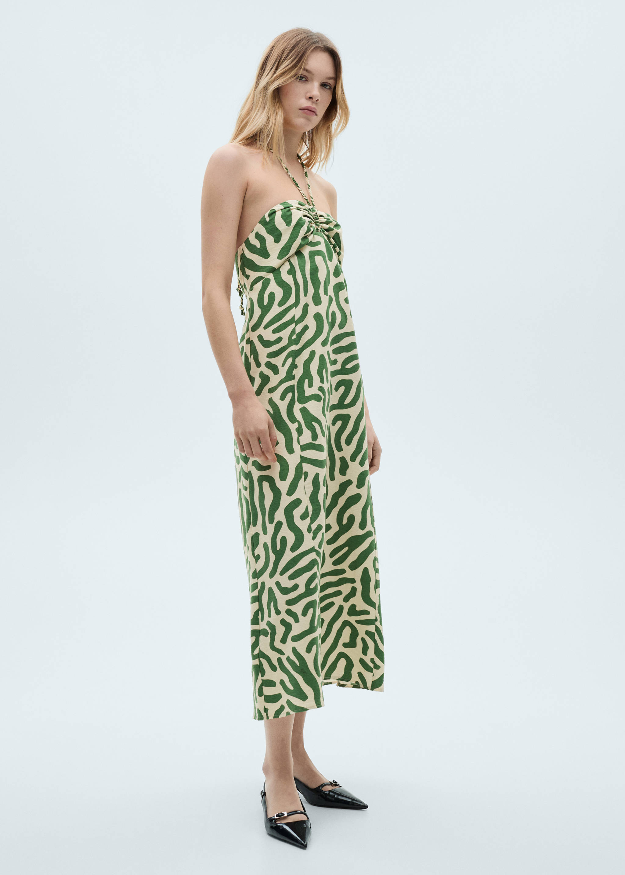 Платье с воланом, хлопок - Общий план