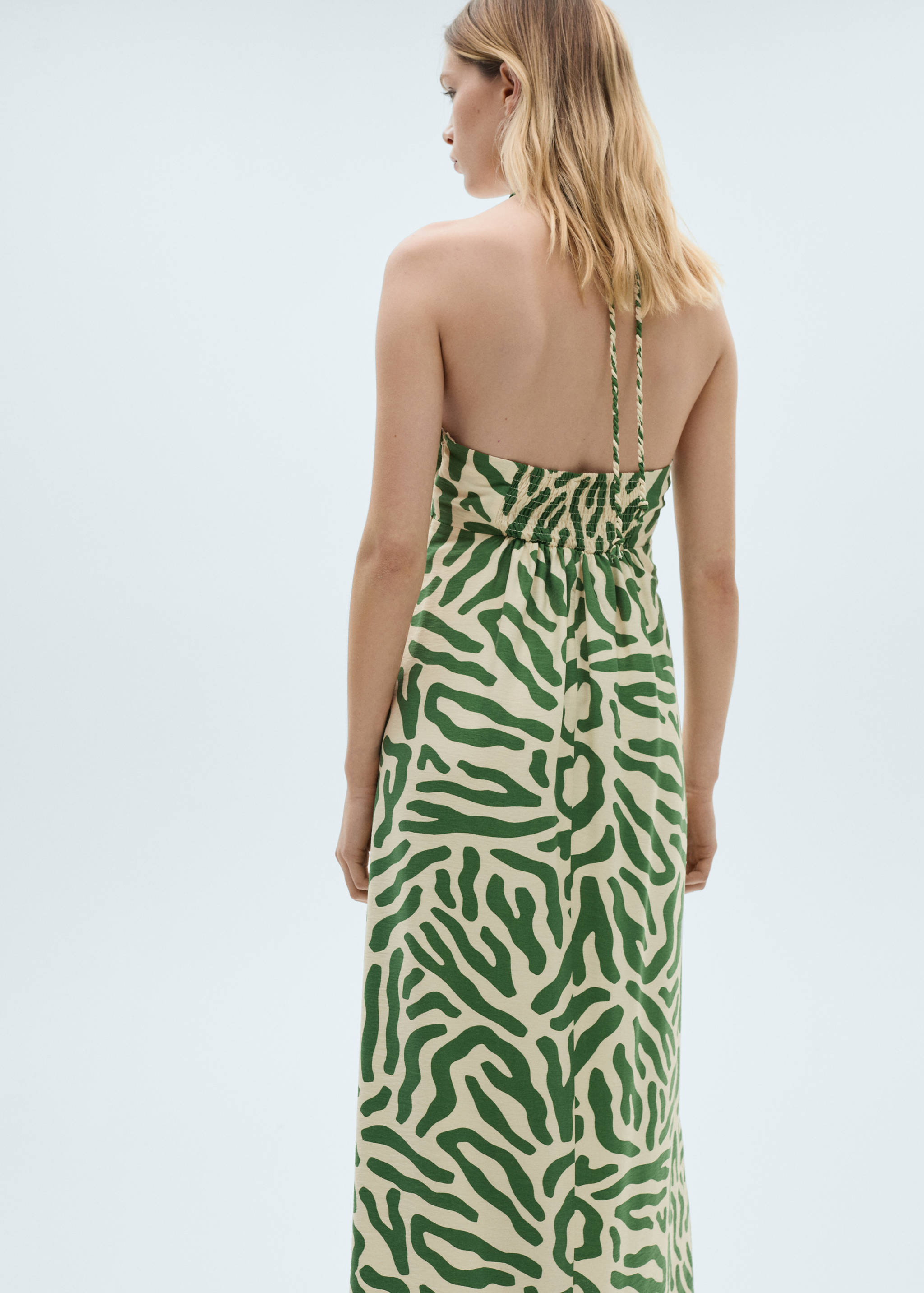 Платье с воланом, хлопок - Обратная сторона изделия