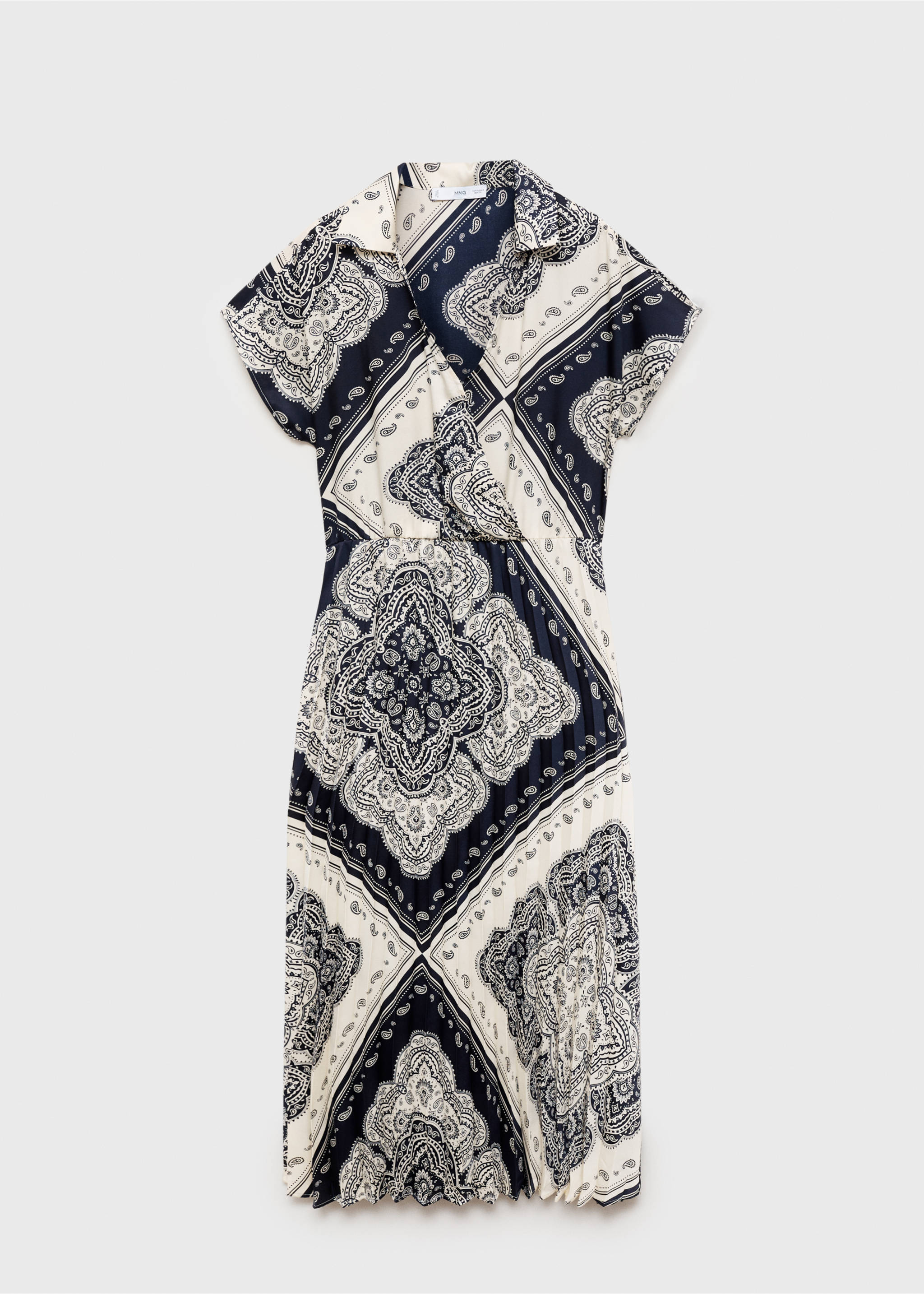 Paisley-print shirt dress - Article without model, Blue. Ref: 87050581-00.