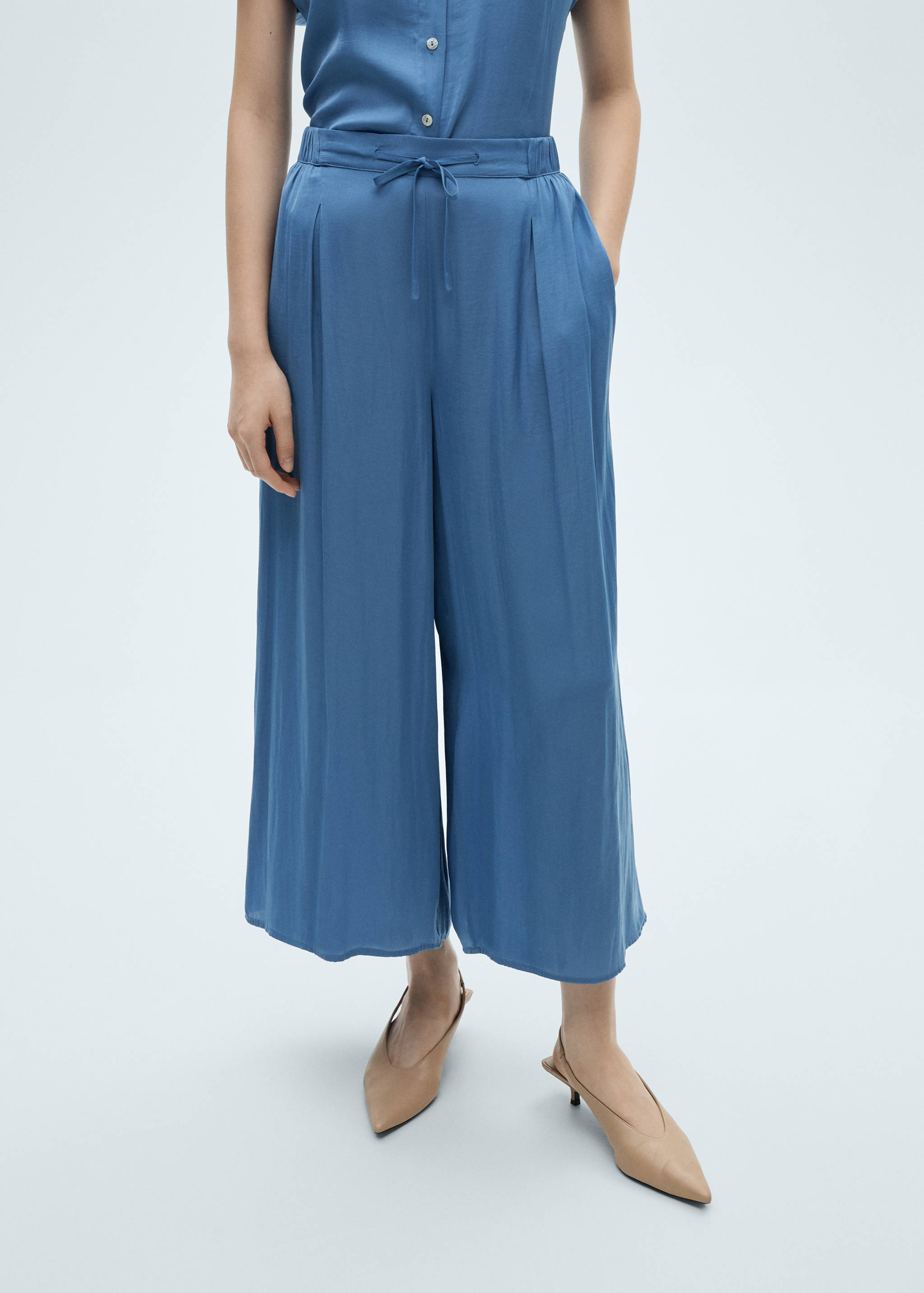 Pantalon palazzo fluide - Plan moyen