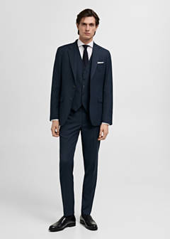 Slim-fit suit waistcoat — Dark Navy 2