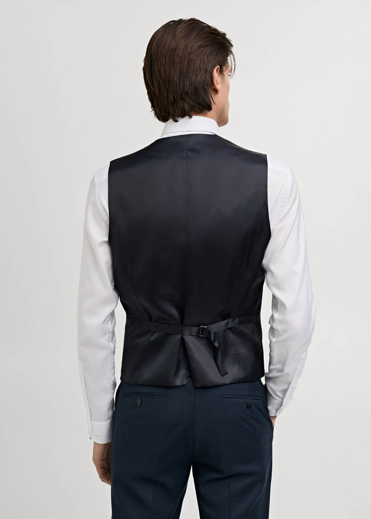 Slim-fit suit waistcoat — Dark Navy