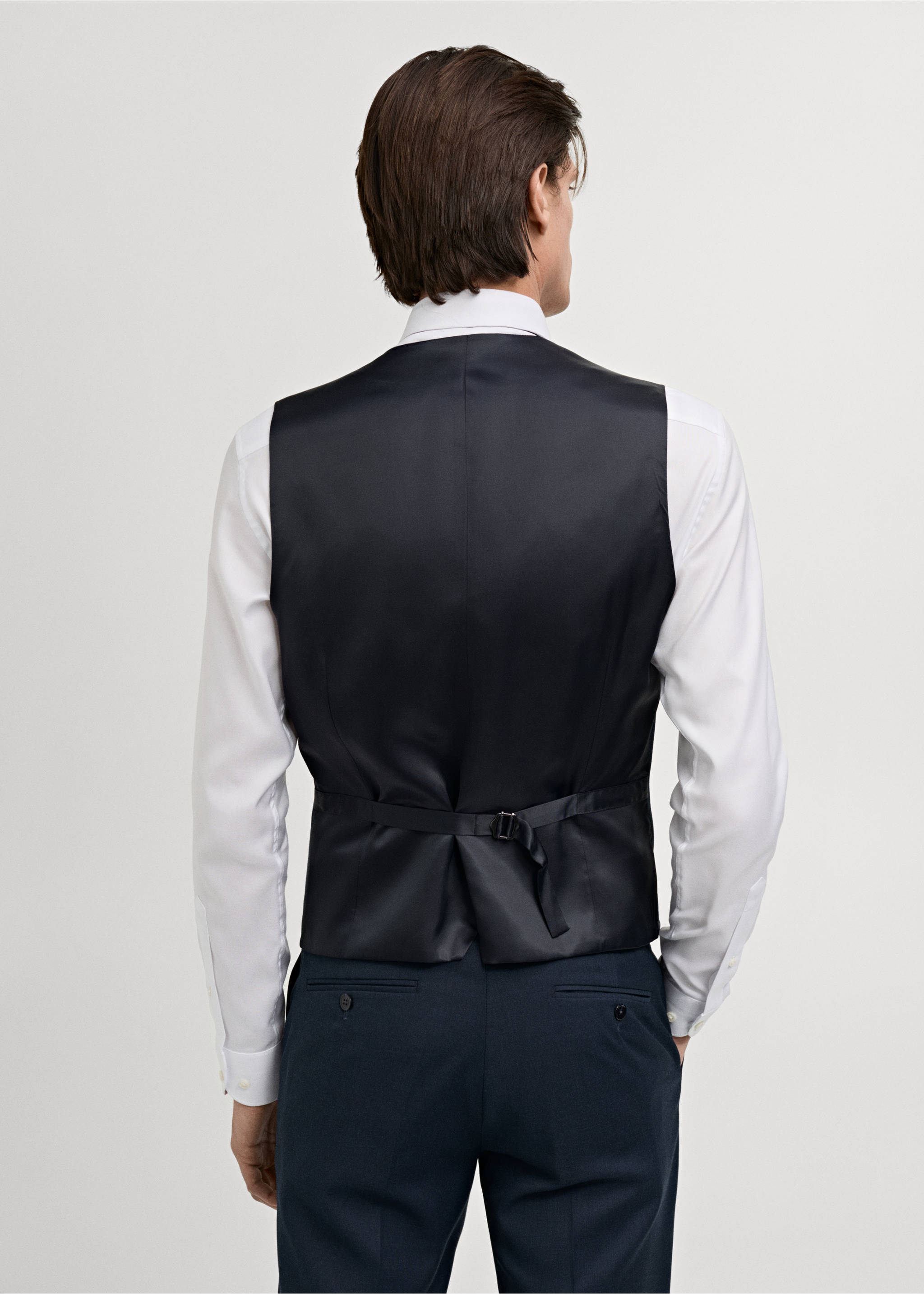 Chaleco traje slim fit - Reverso del artículo, Azul marino oscuro. Ref: 87050585-00.