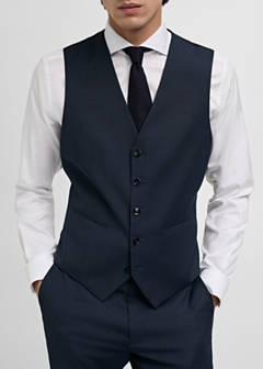 Slim-fit suit waistcoat — Dark Navy 6