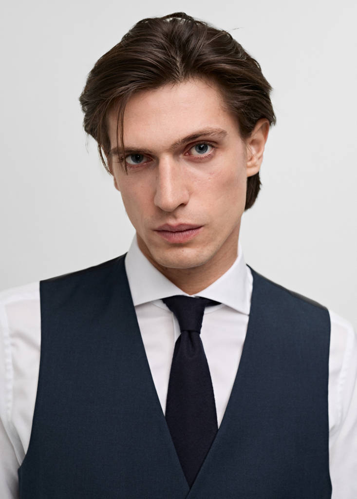 Slim-fit suit waistcoat — Dark Navy