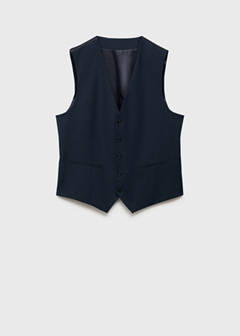 Slim-fit suit waistcoat — Dark Navy 7
