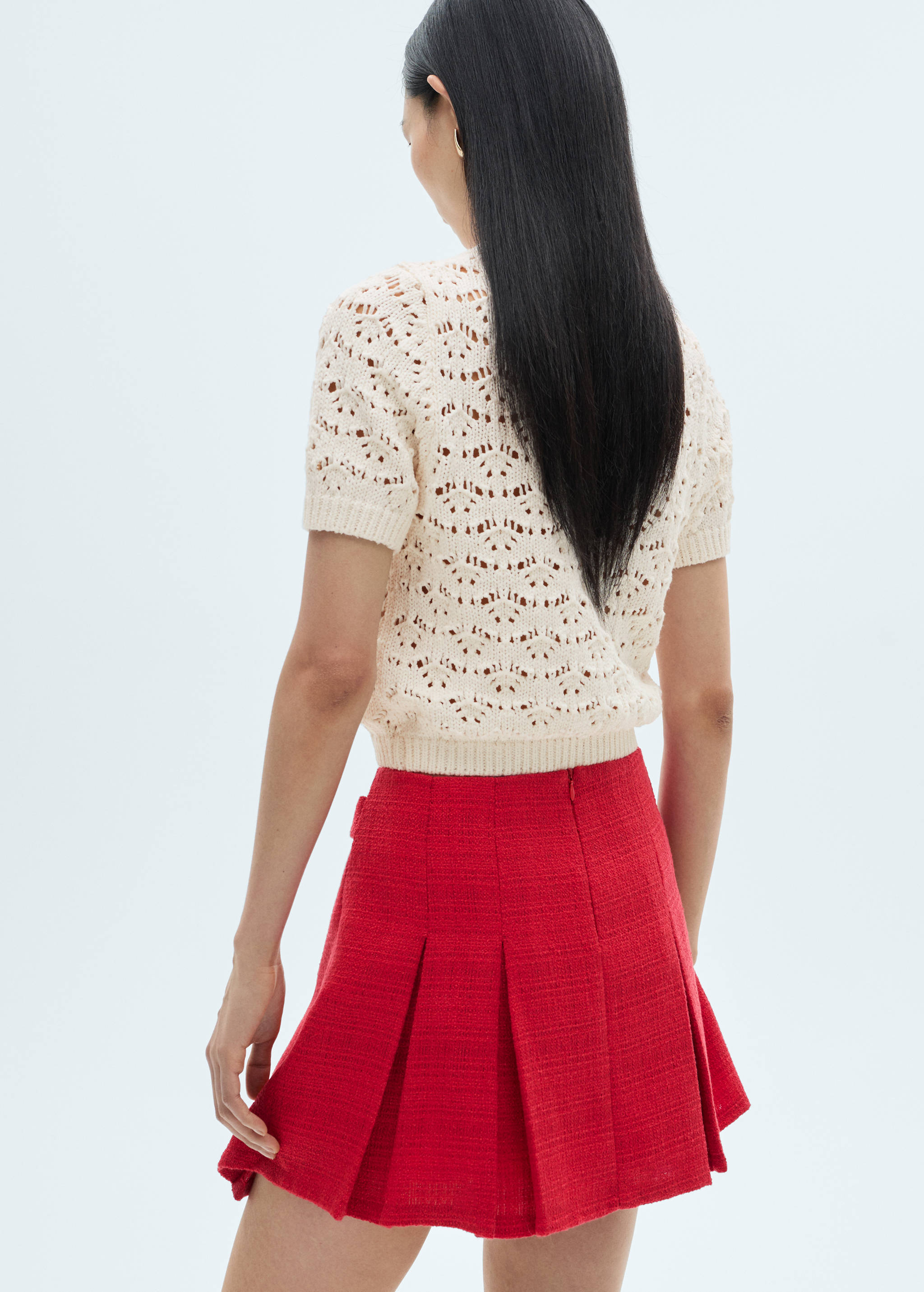 Pull-over court maille ajourée - Verso de l’article