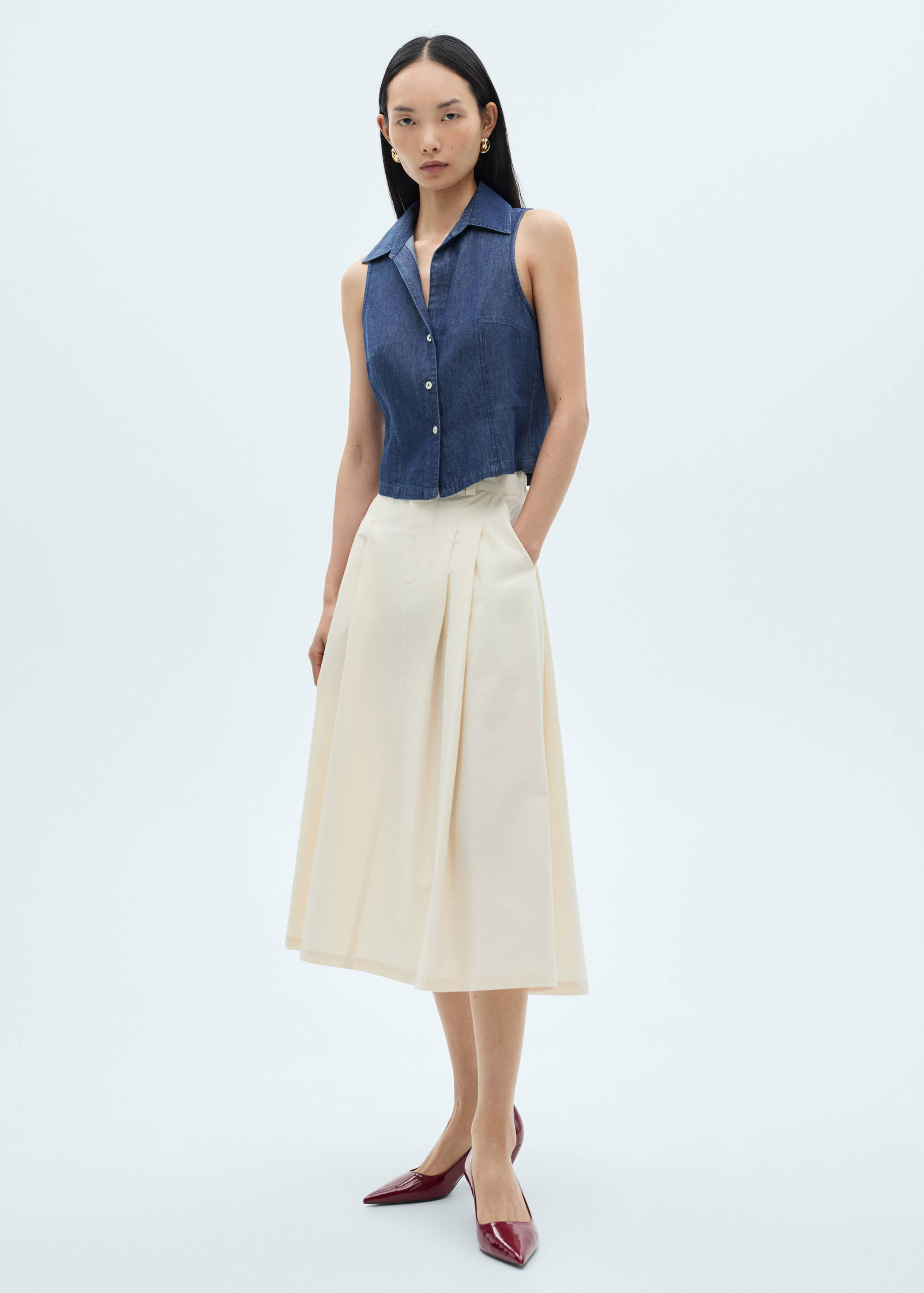 Top coton effet jean - Détail de l'article 2