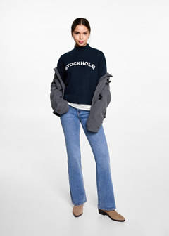 Message knitted sweater — Dark Navy 3