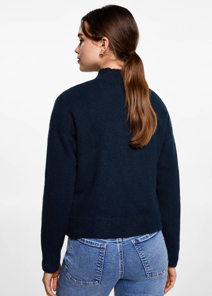 Message knitted sweater — Dark Navy