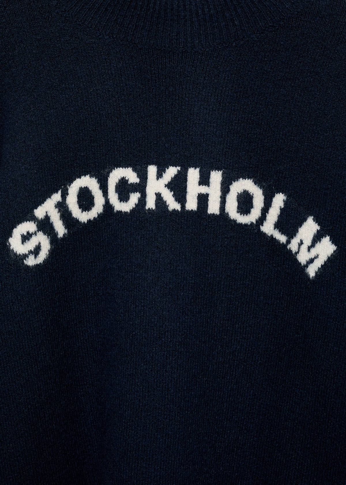 Message knitted sweater — Dark Navy