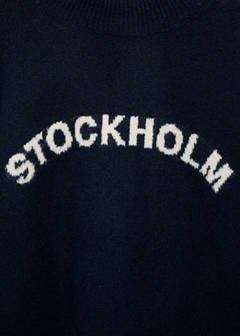 Message knitted sweater — Dark Navy 6