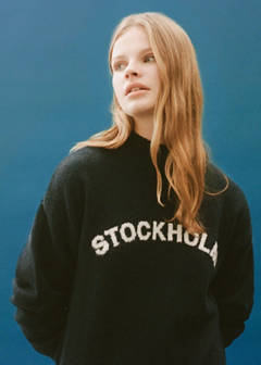 Message knitted sweater — Dark Navy 1