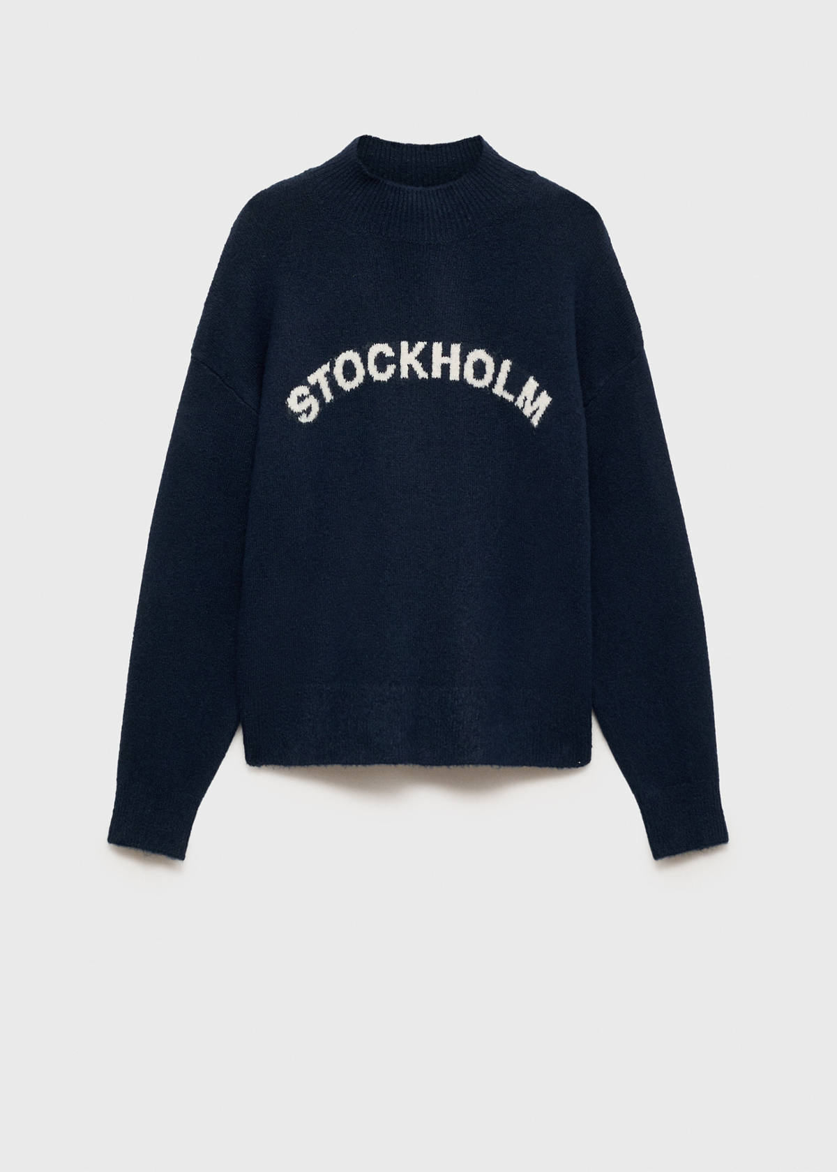 Message knitted sweater — Dark Navy