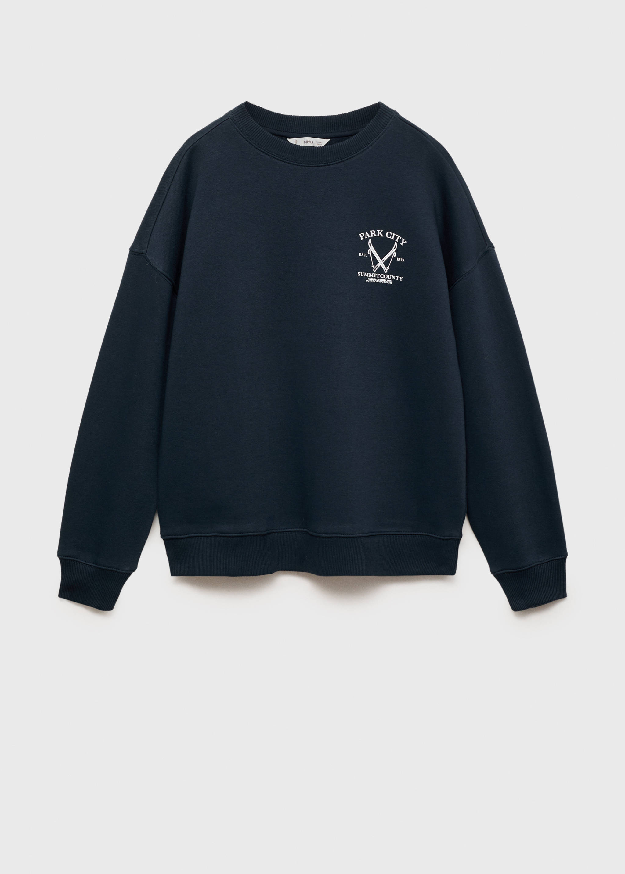 Desenli pamuklu sweatshirt - Modelsiz ürün
