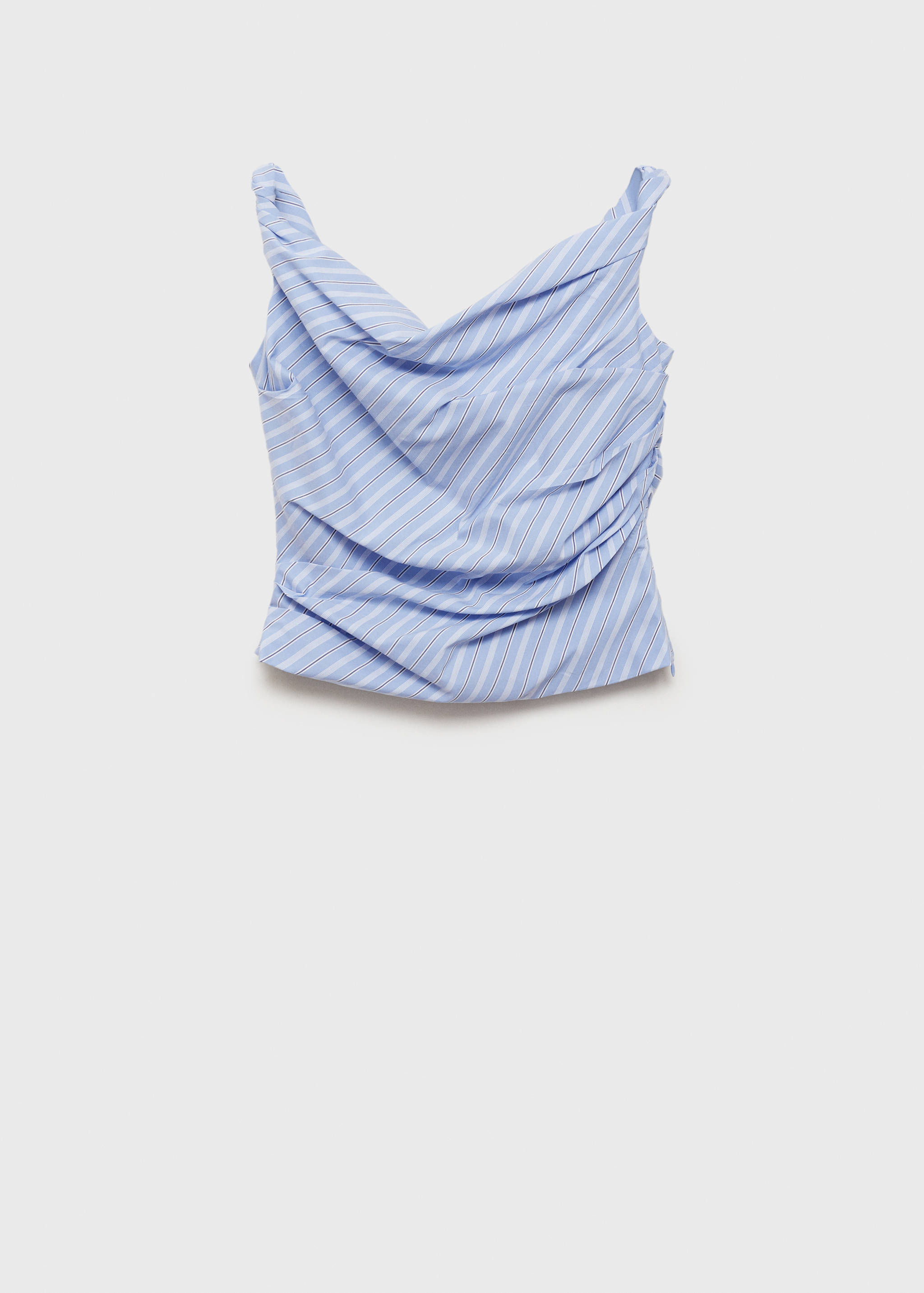 Striped draped asymmetric top - Article without model