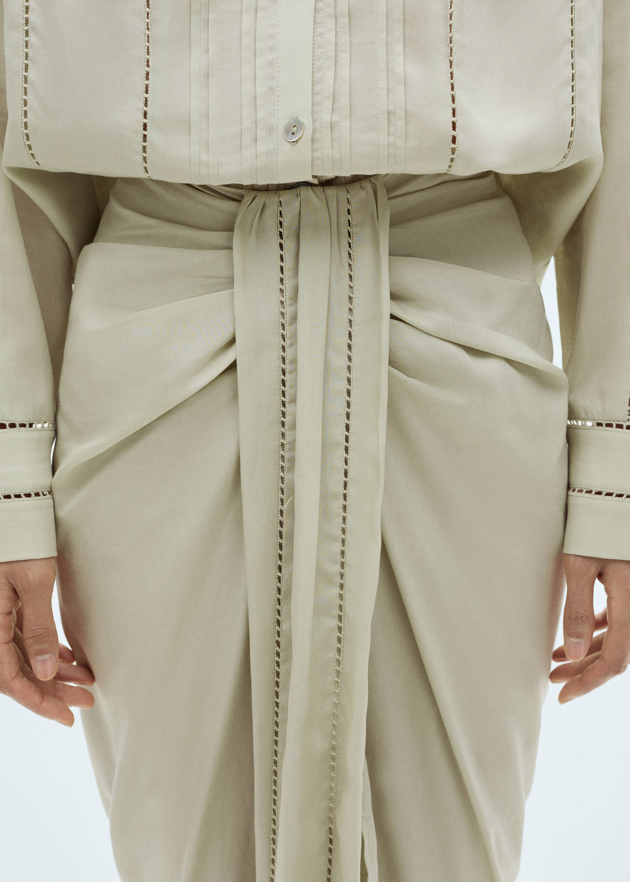 Draped midi skirt - Details of the article 6