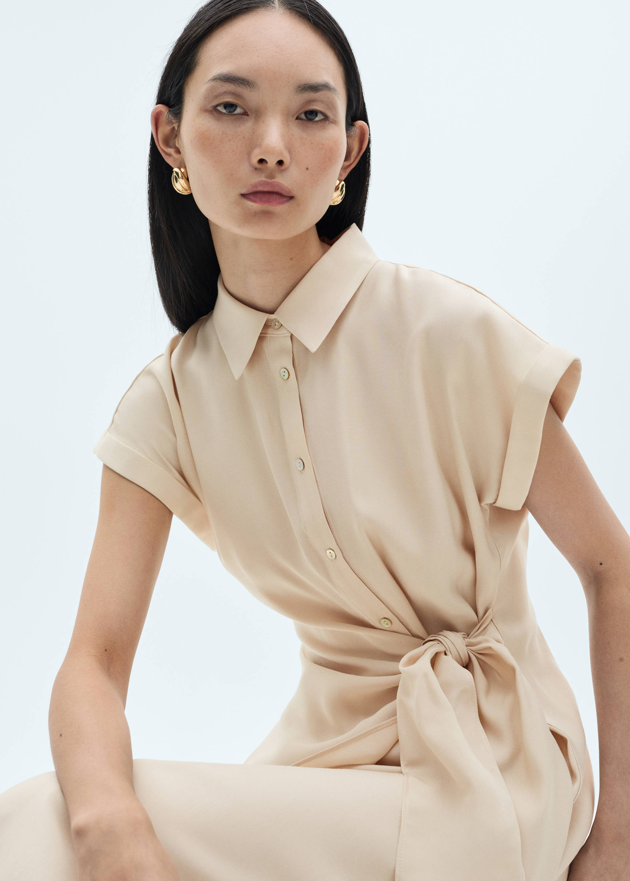Vestido camisero detalle nudo - Detalle del artículo 2
