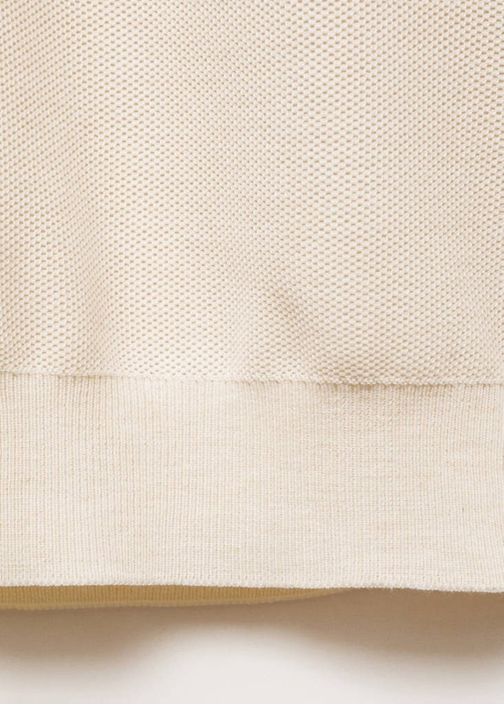 Microstructured cotton knitted sweater — Off White