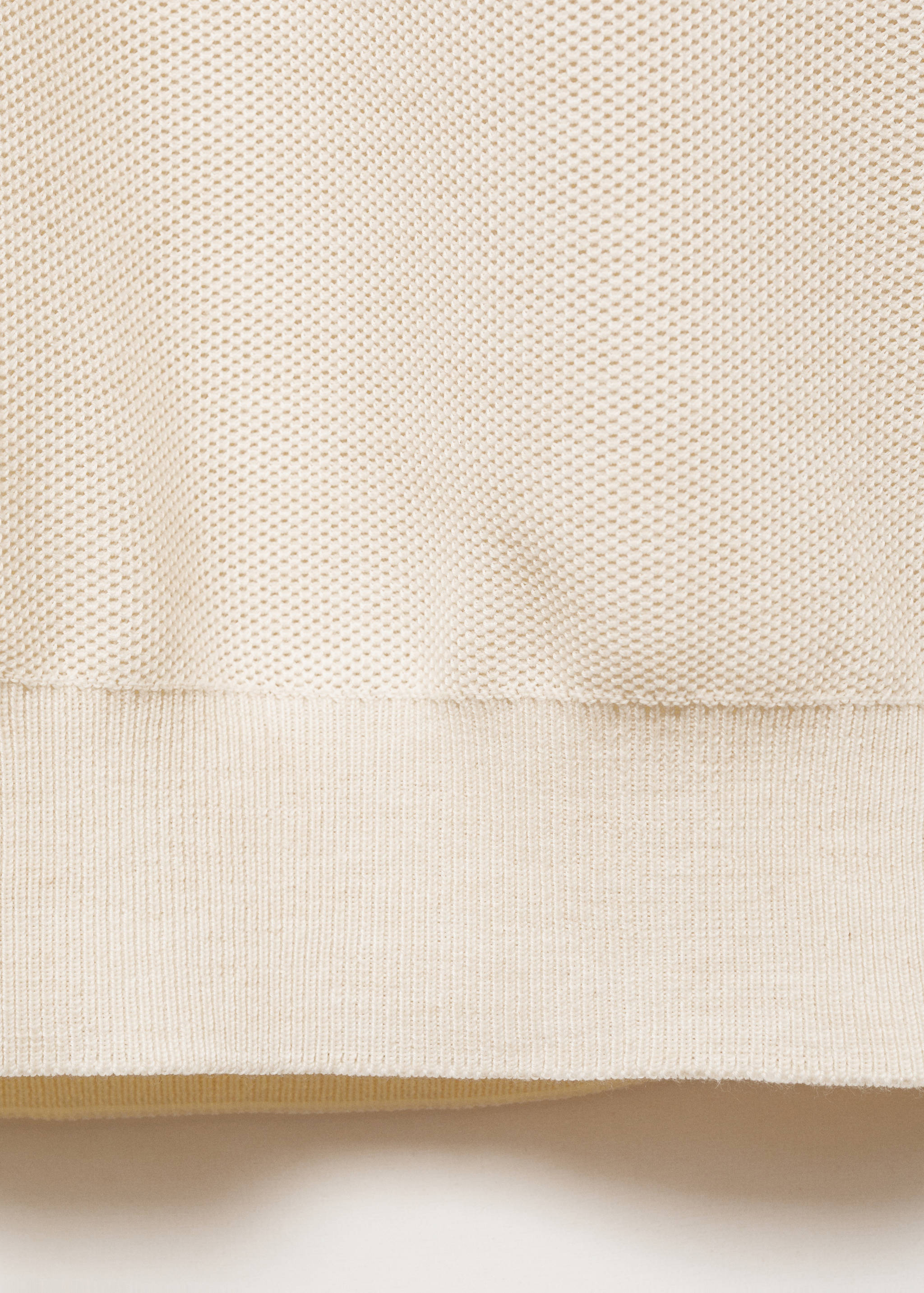 Microstructured cotton knitted sweater - Details of the article 0