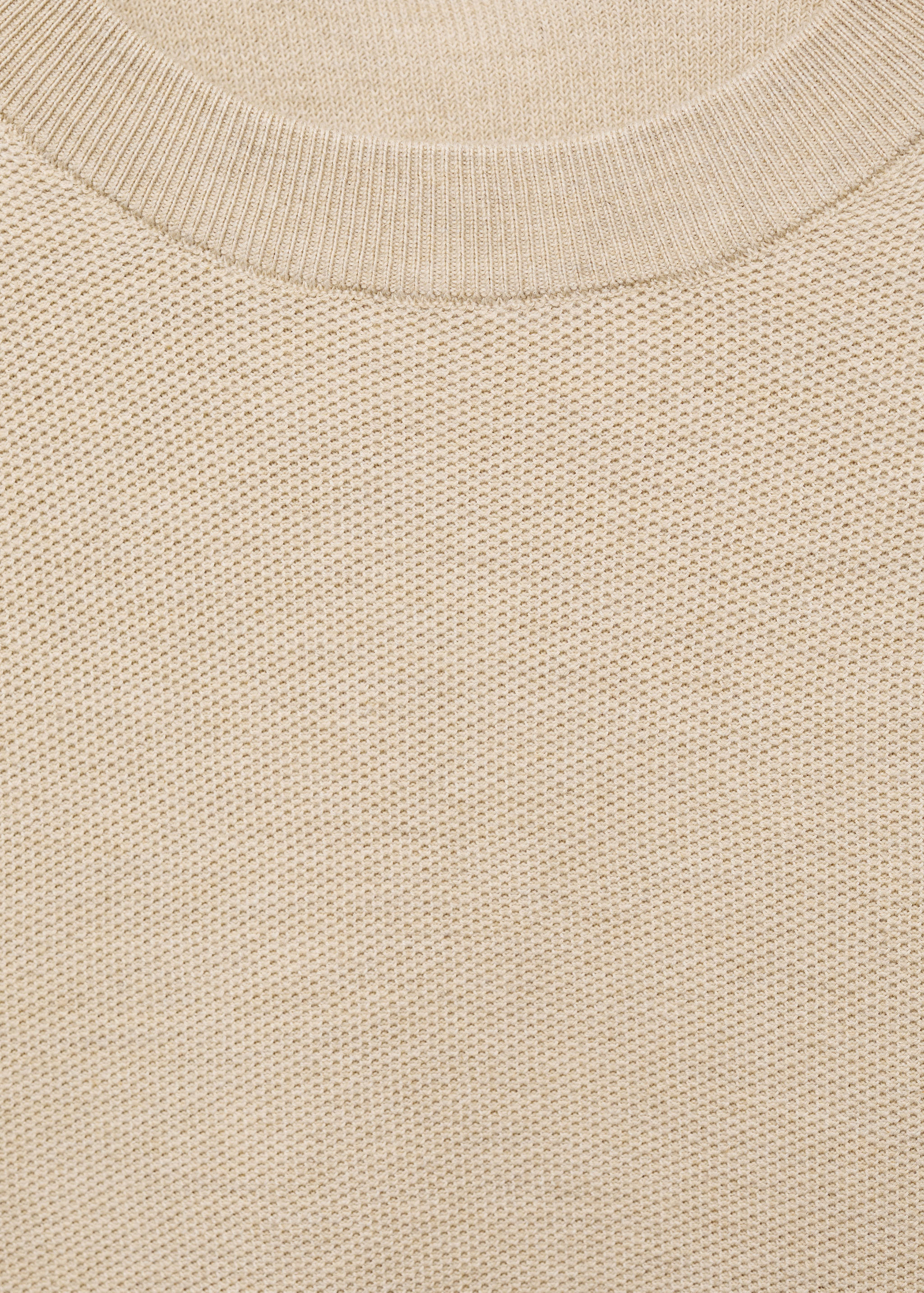 Microstructured cotton knitted sweater - Details of the article 8