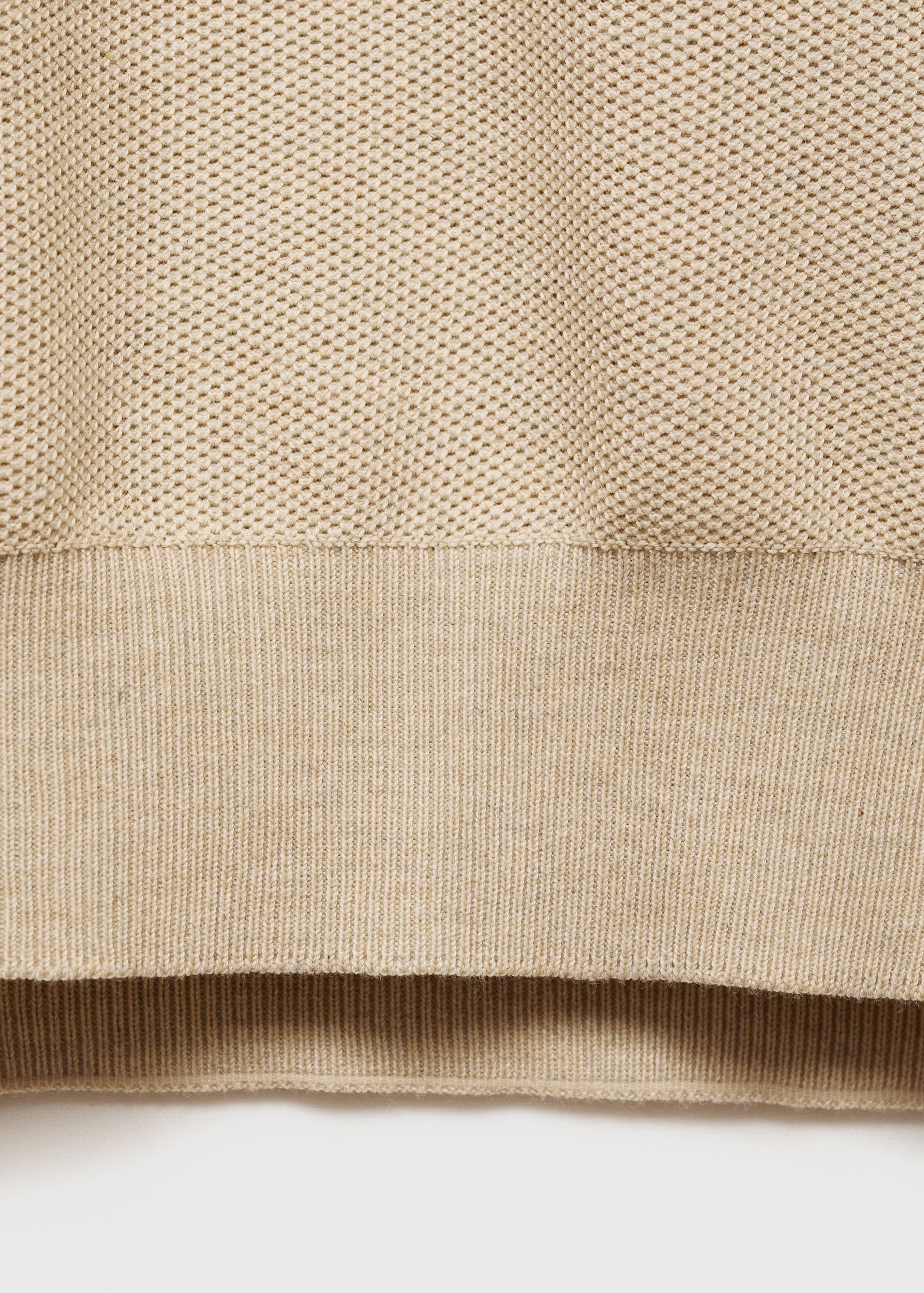 Microstructured cotton knitted sweater - Details of the article 0