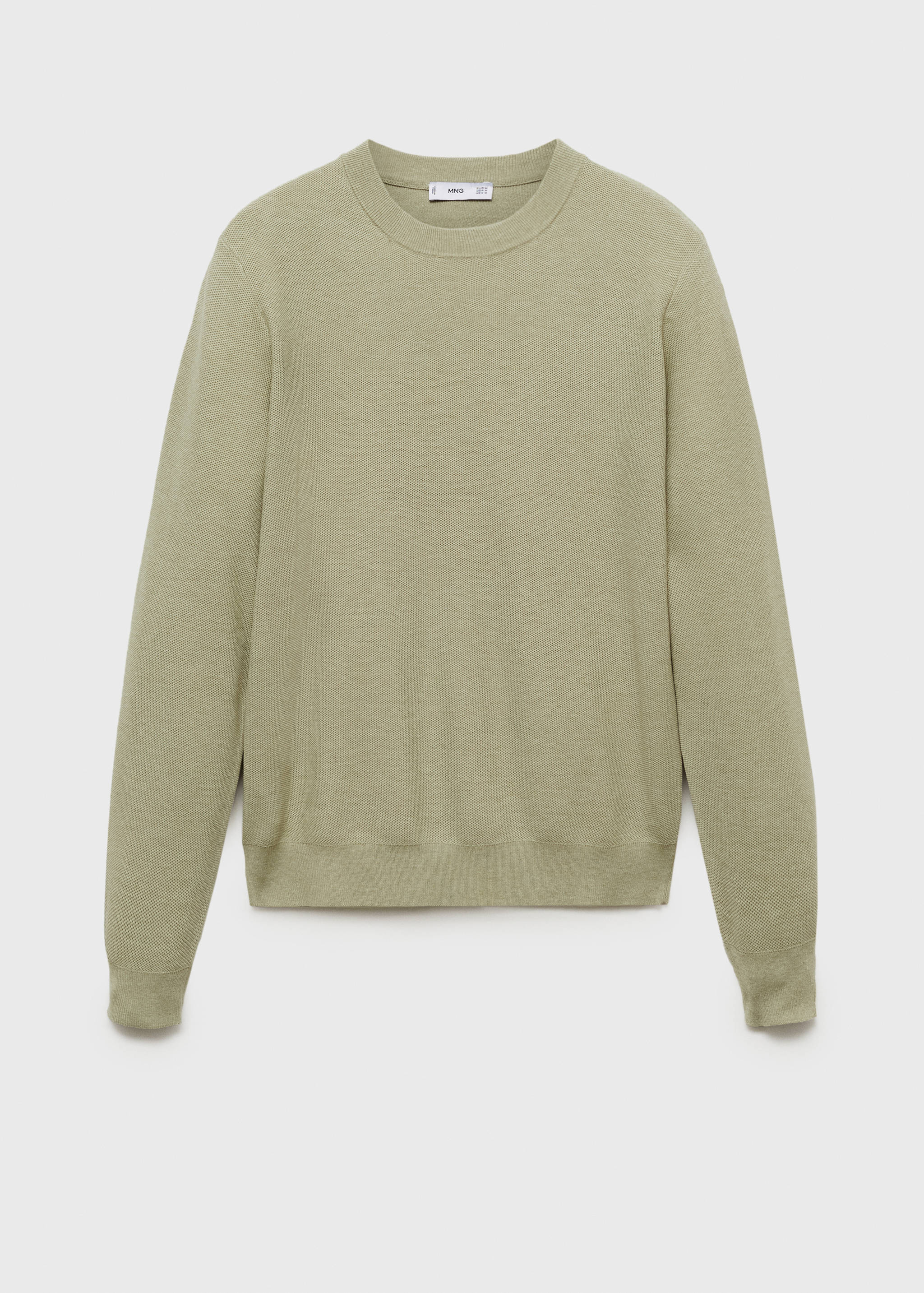 Microstructured cotton knitted sweater - Article without model