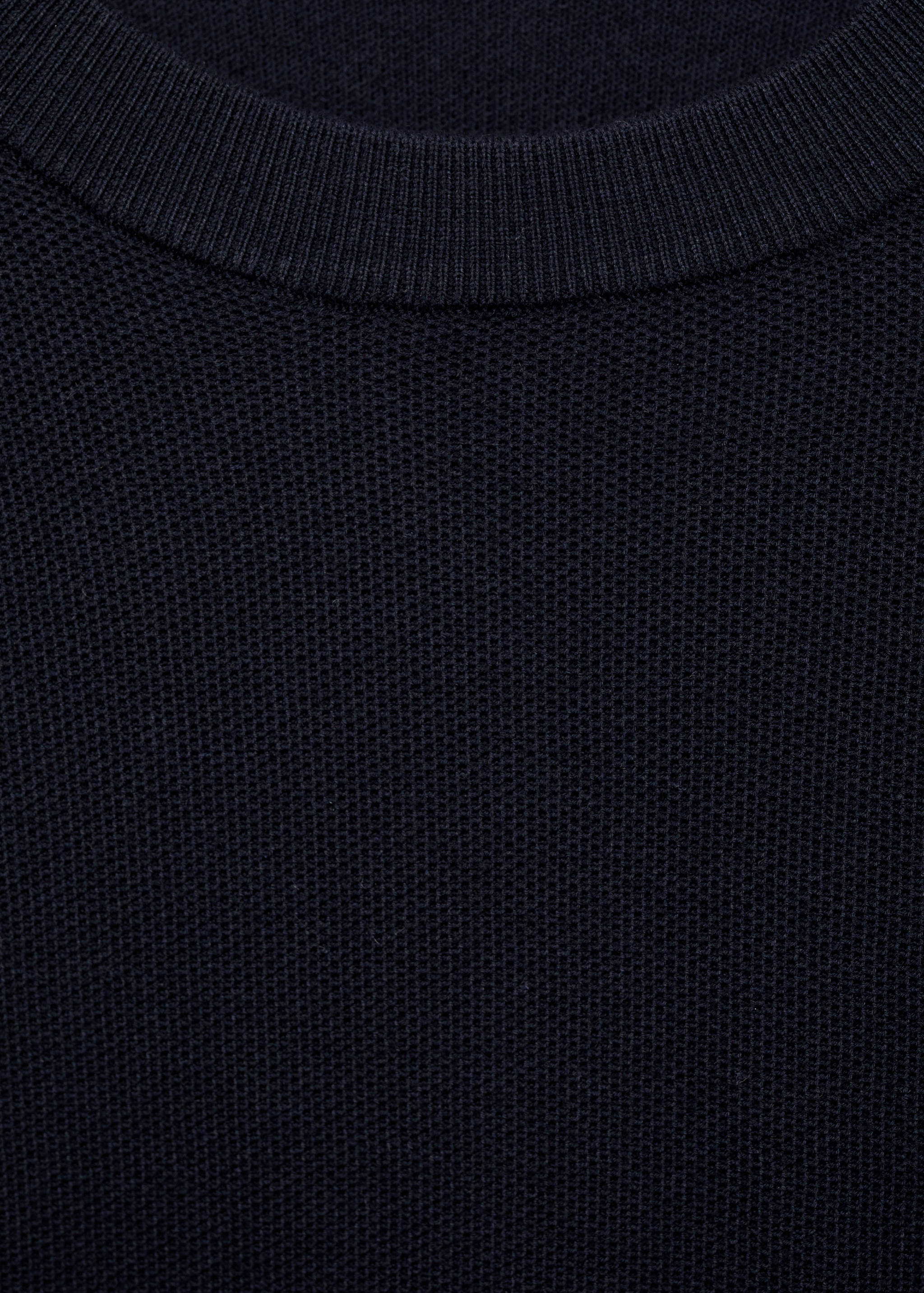 Microstructured cotton knitted sweater - Details of the article 8