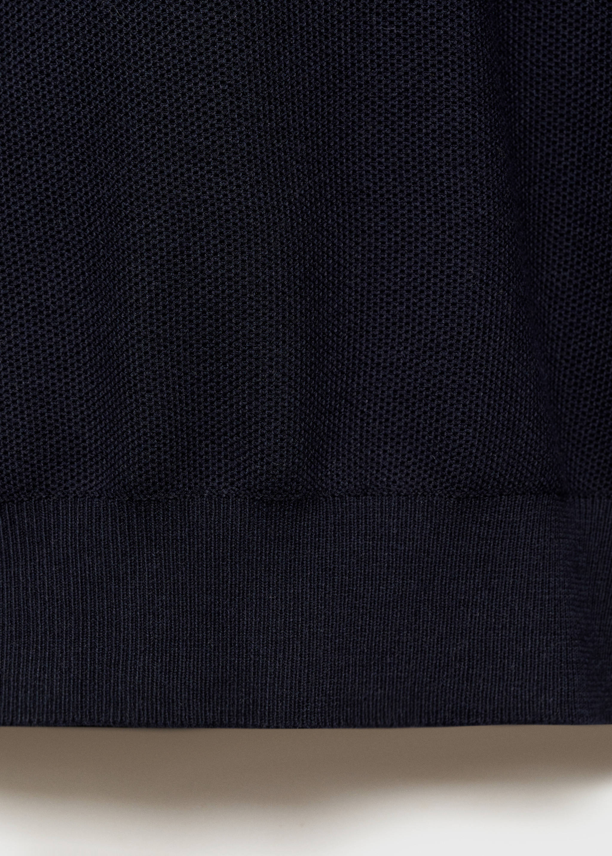 Microstructured cotton knitted sweater - Details of the article 0