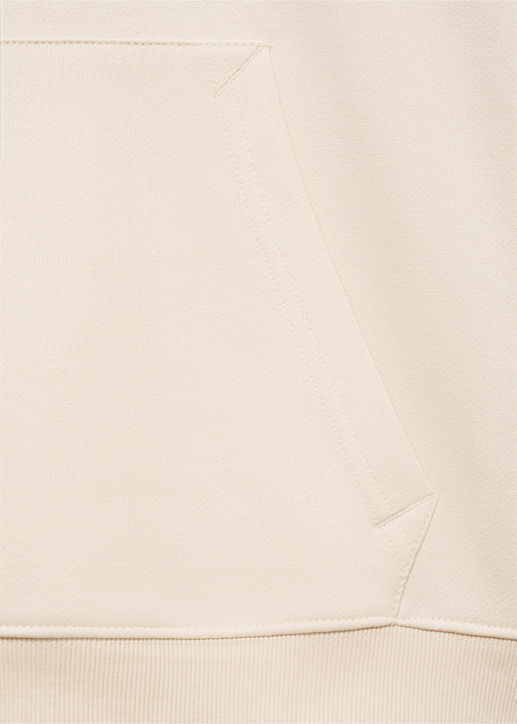 Kapüşonlu pamuklu sweatshirt - Ürün detayı 8, Ekrü. Ref: 87050600-00.