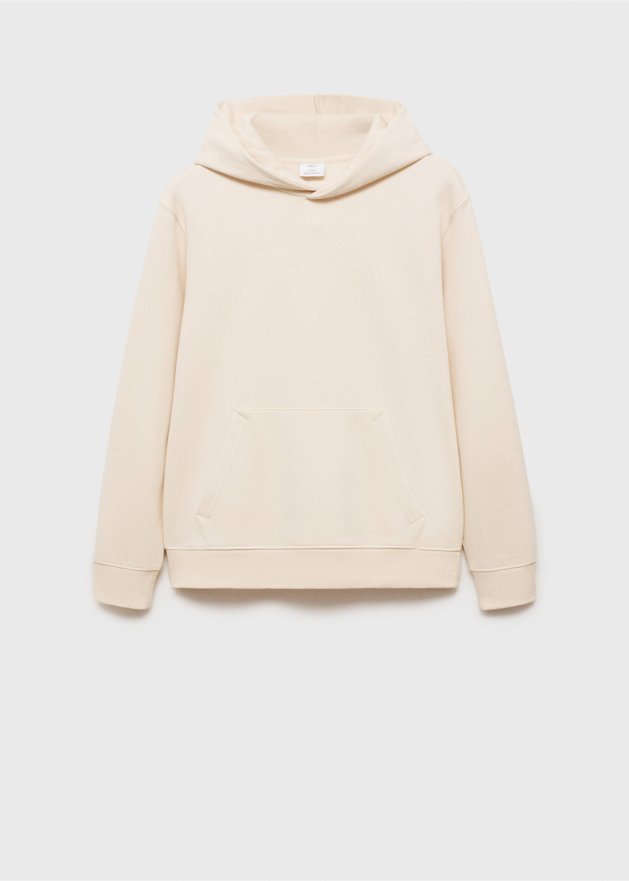 Kapüşonlu pamuklu sweatshirt - Modelsiz ürün, Ekrü. Ref: 87050600-00.