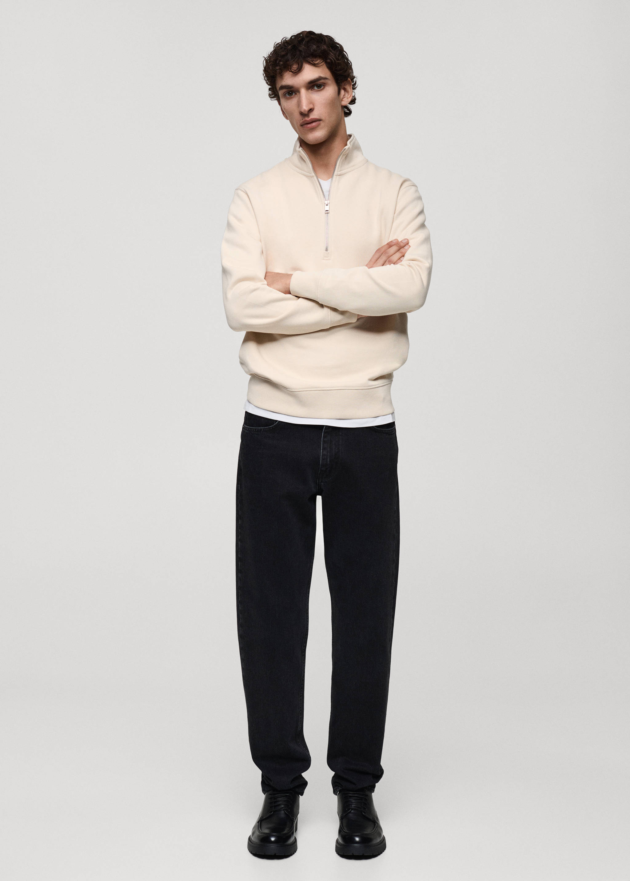 Regular-fit zip-neck sweatshirt - General plane