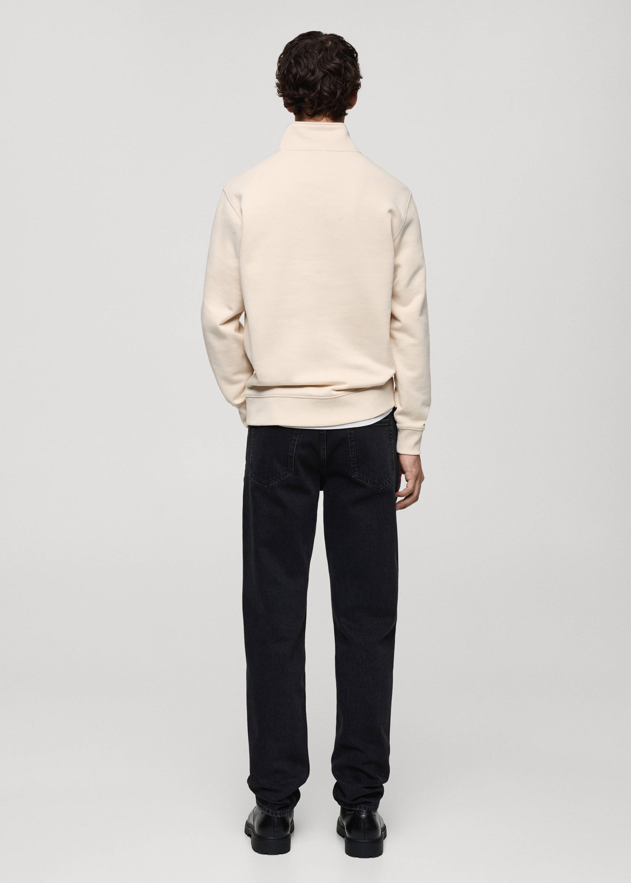 Regular-fit zip-neck sweatshirt - Reverse of the article