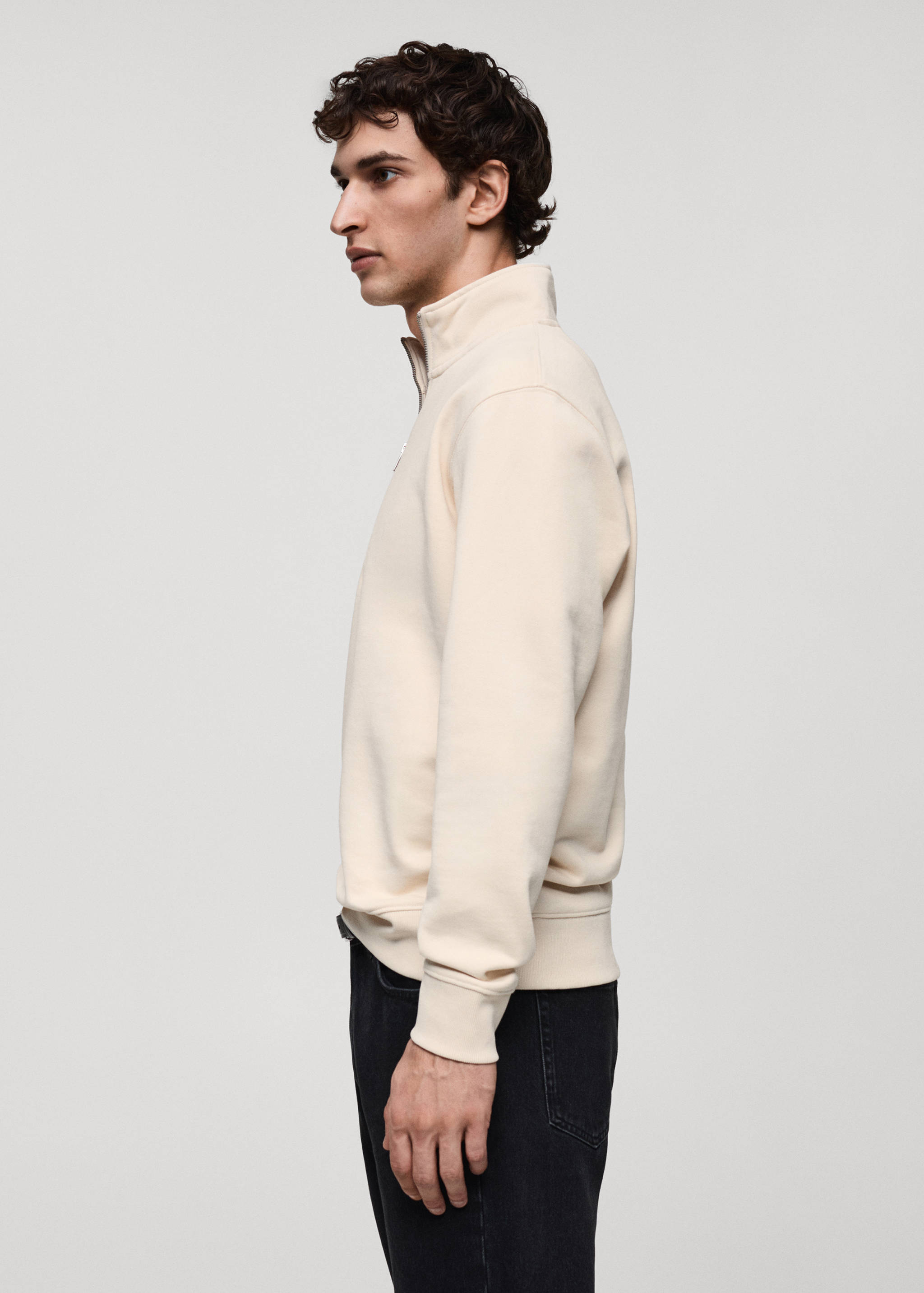 Regular-fit zip-neck sweatshirt - Details of the article 2