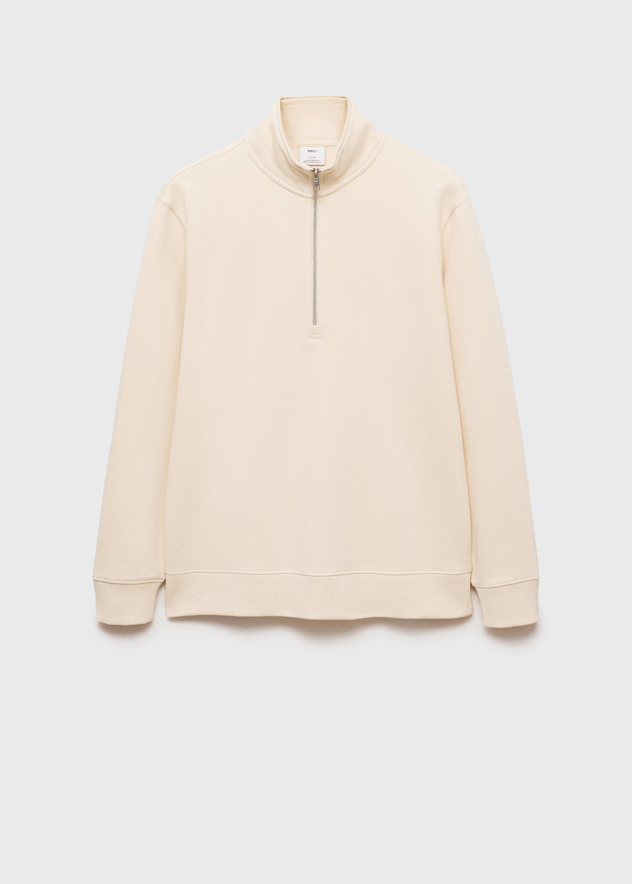 Regular-fit zip-neck sweatshirt - Article without model