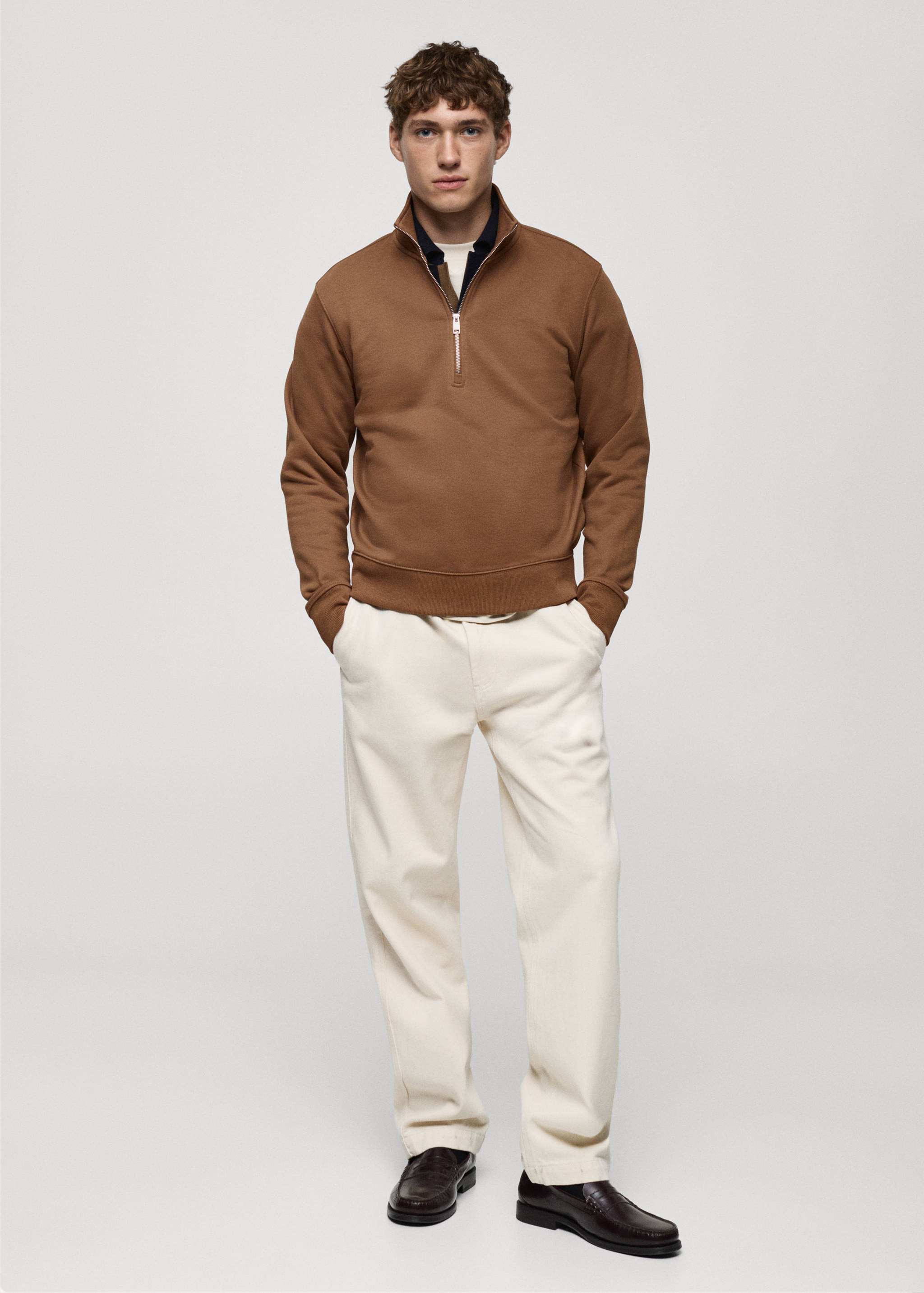 Regular-fit zip-neck sweatshirt - General plane