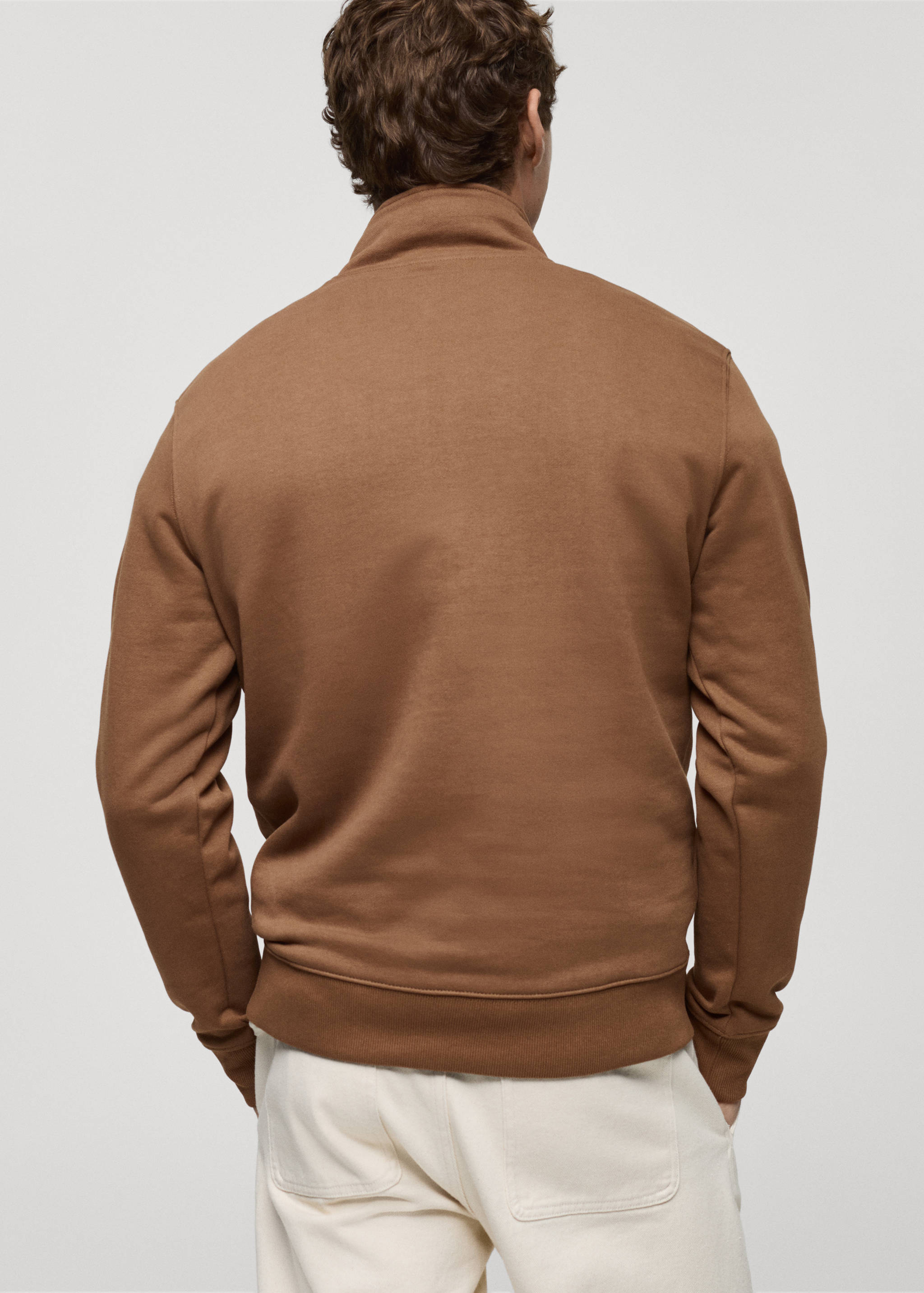 Regular-fit zip-neck sweatshirt - Reverse of the article