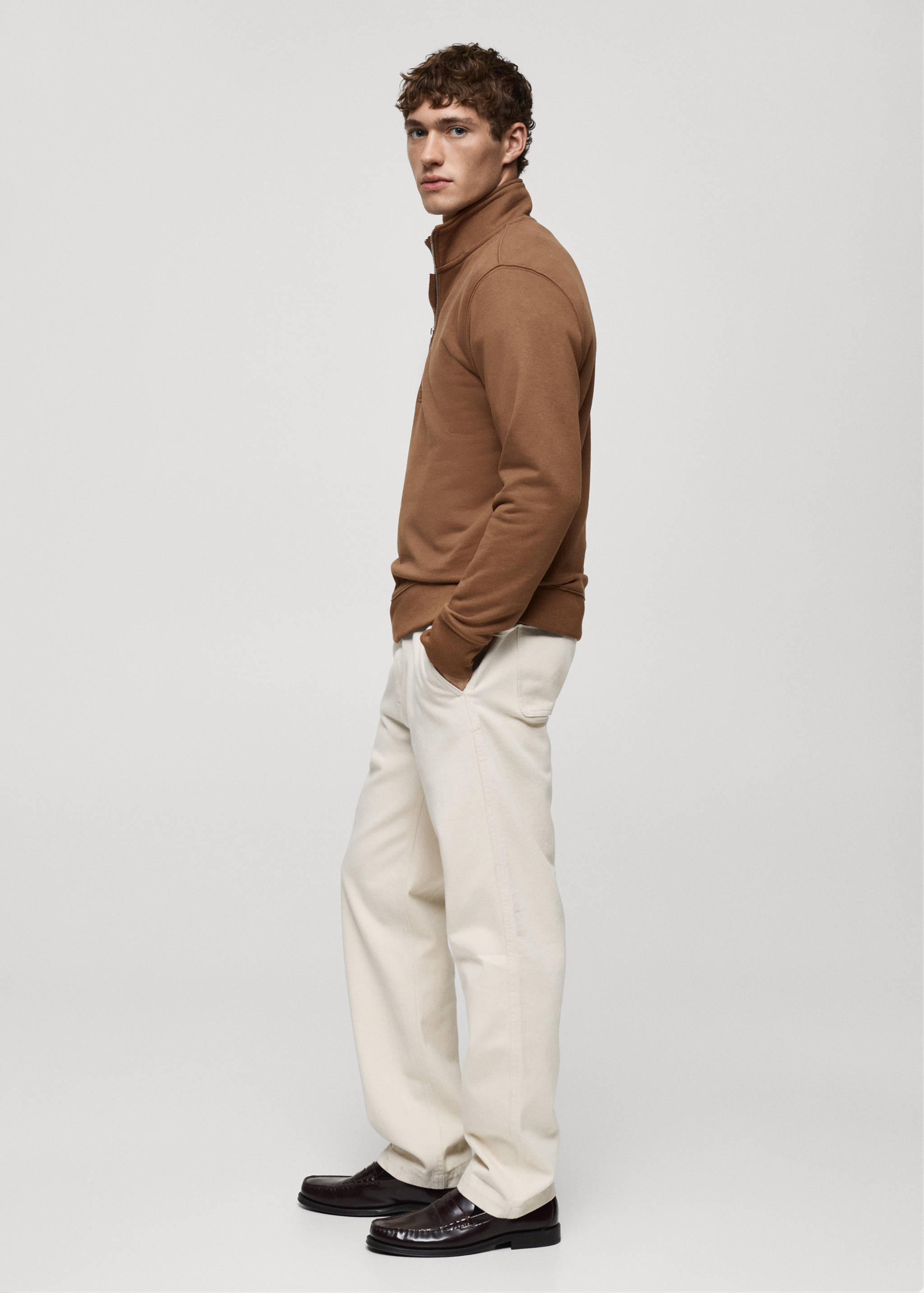 Regular-fit zip-neck sweatshirt - Details of the article 2