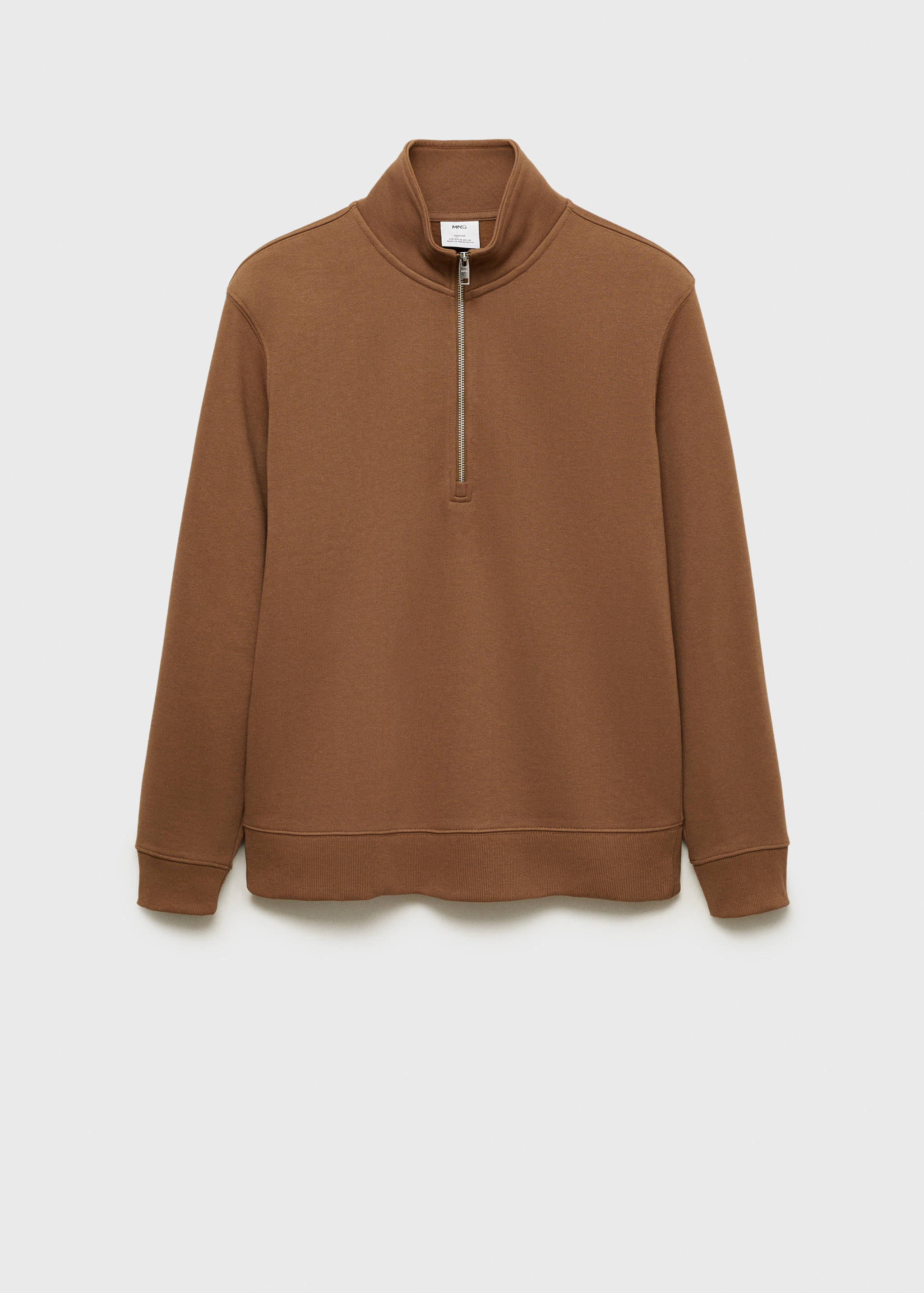 Regular-fit zip-neck sweatshirt - Article without model